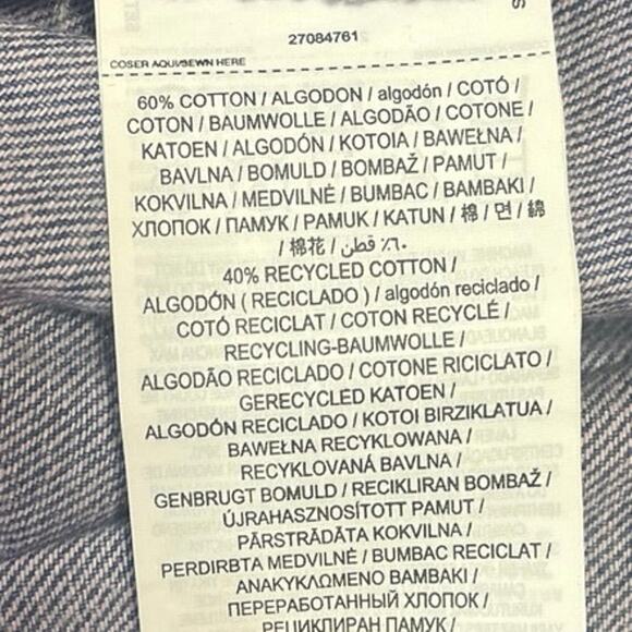 MNG Mango Women's Purple Washed Colorblock Patchwork Denim Jean Jacket Size M - Picture 5 of 5